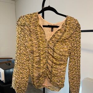 Stylish Multicolor Ruched Women's Top